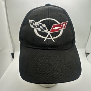 Vintage Corvette Strapback Hat 1990s 1980s 80s 90s Official GM Hot Rods Plus